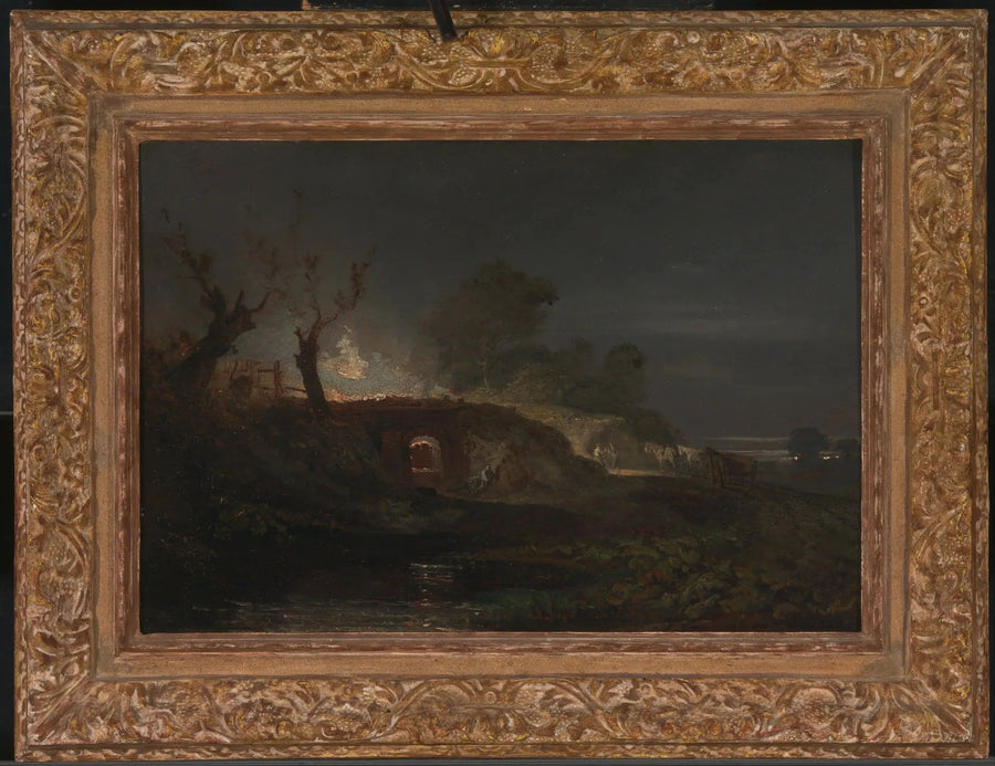 Un Horno de Cal, Posiblemente en Briton Ferry en Gales del Sur - J. M. W. Turner
