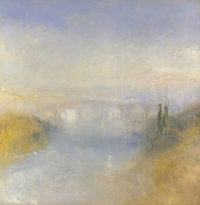 Un río visto desde una colina - J. M. W. Turner