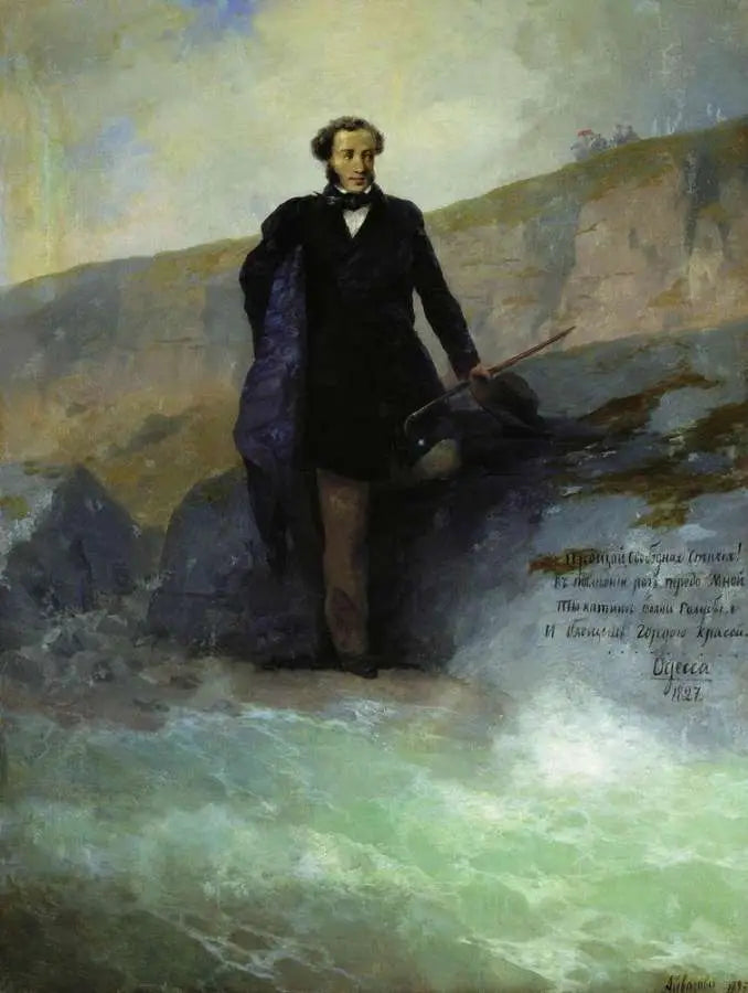 A. S. Pouchkine en la costa del mar Negro - Ivan Aïvazovski