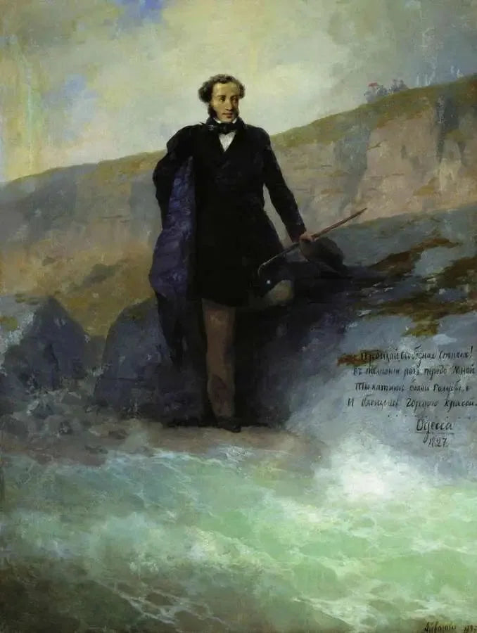A. S. Pouchkine en la costa del mar Negro - Ivan Aïvazovski