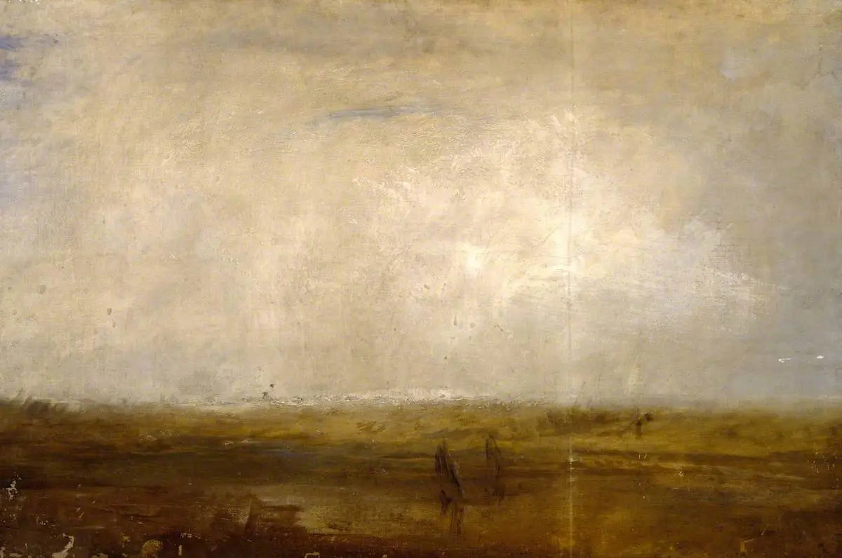 A Sandy Beach - J. M. W. Turner image 1 reproduction artisanale de tableau
