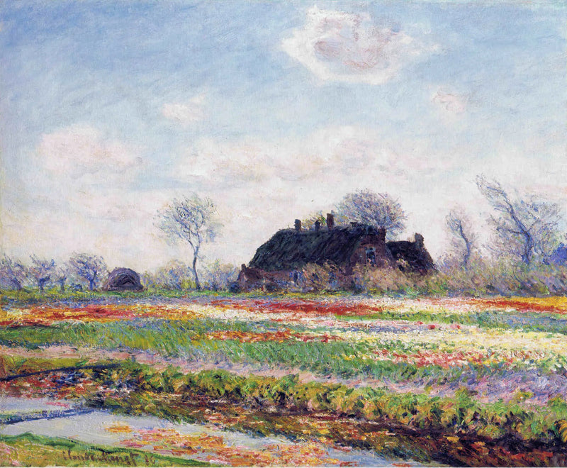 En Sassenheim cerca de Haarlem, campo de tulipanes - Claude Monet