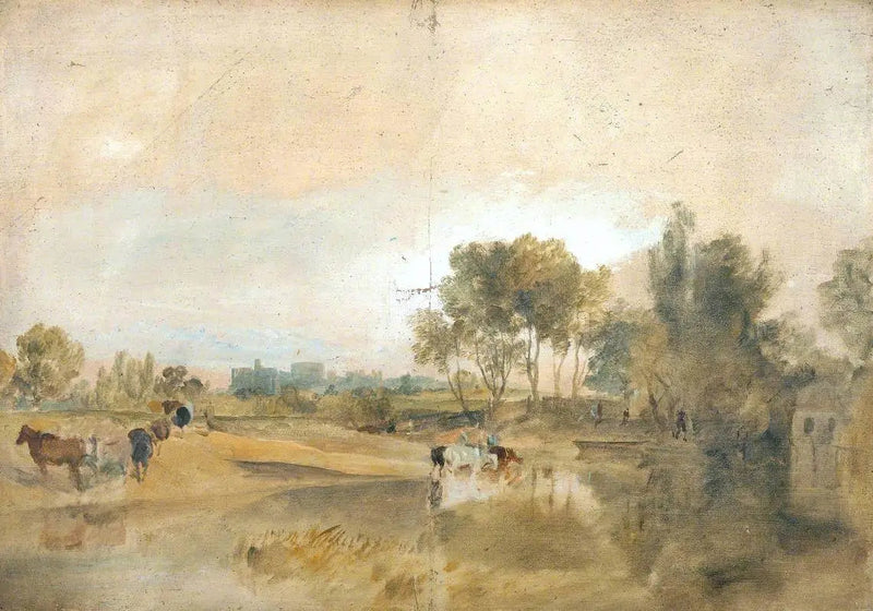 Un remanso del Támesis con el castillo de Windsor a lo lejos - J. M. W. Turner