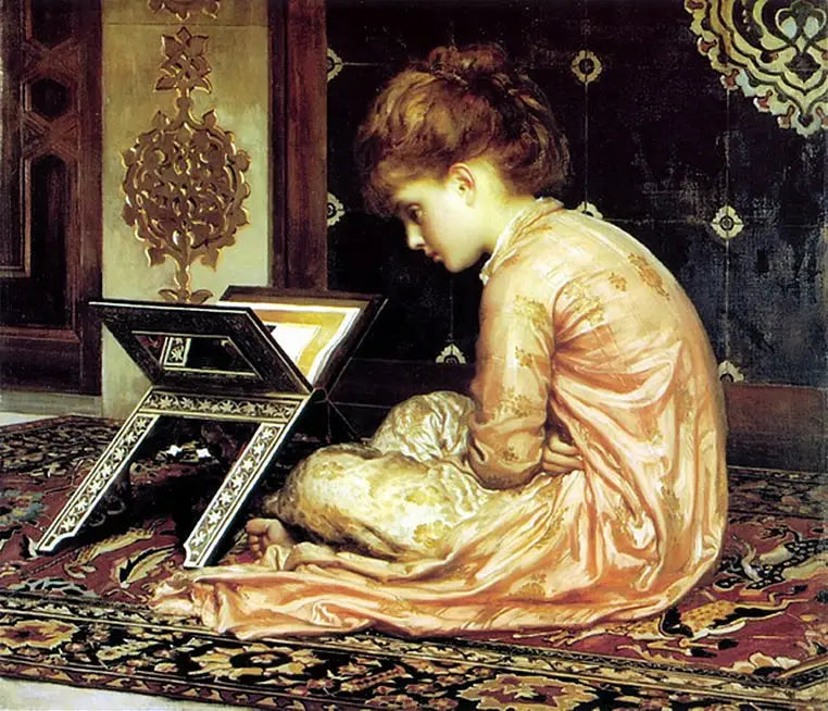 A un pupitre de lectura - Frederic Leighton
