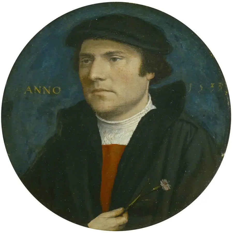 Un joven con un rosa - Hans Holbein el Joven
