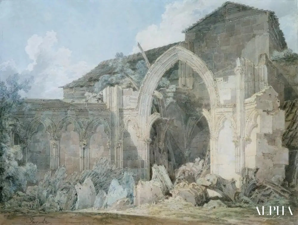 Abbaye de Glastonbury - William Turner - Reproductions de tableaux et peintures haut de gamme