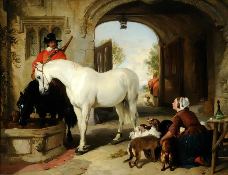 Abrevamiento de caballos - Edwin Henry Landseer