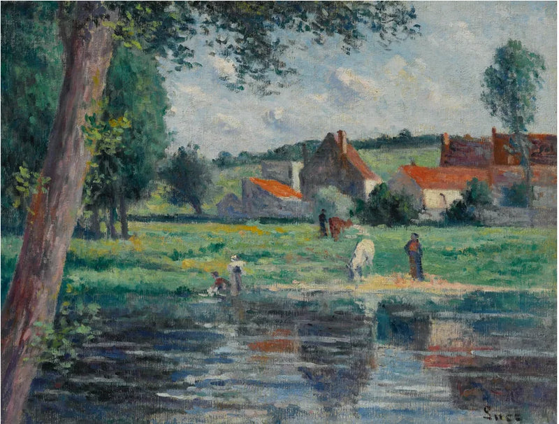 Abrevadero junto al río Cure - Maximilien Luce