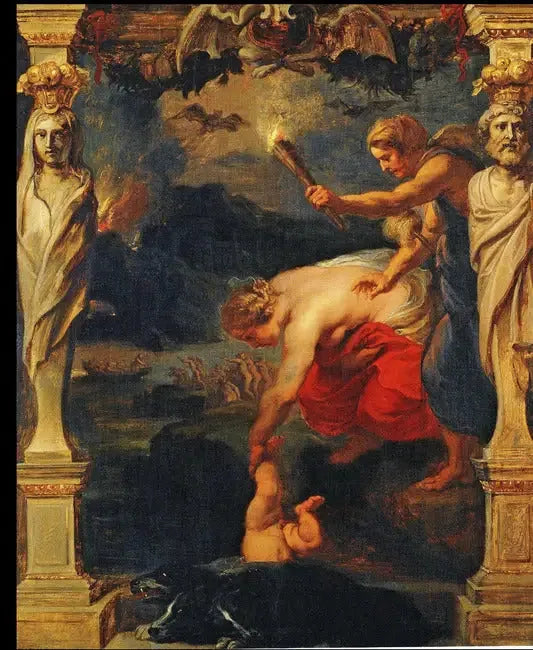Aquiles se sumergió en el río Styx - Peter Paul Rubens