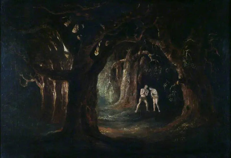 Adam escuchando la voz de Dios Todopoderoso - John Martin