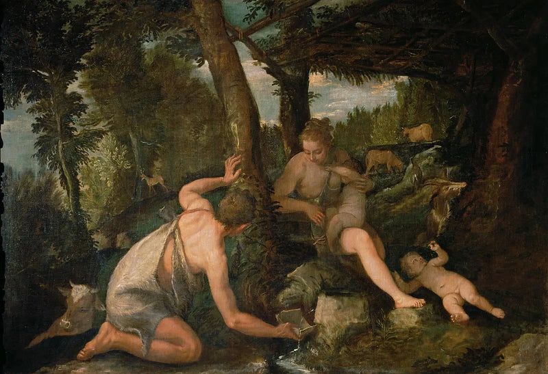 Adán y Eva después de la expulsión del paraíso - Paolo Veronese