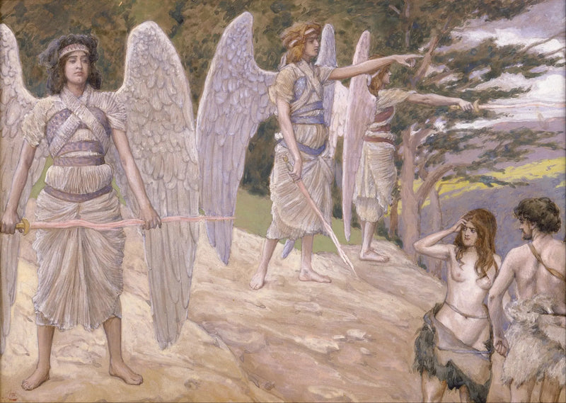 Adán y Eva expulsados del paraíso - James Tissot