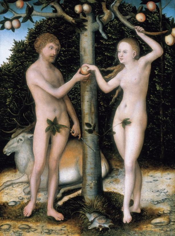 Adam y Eva - La caída del hombre - Lucas Cranach el Viejo