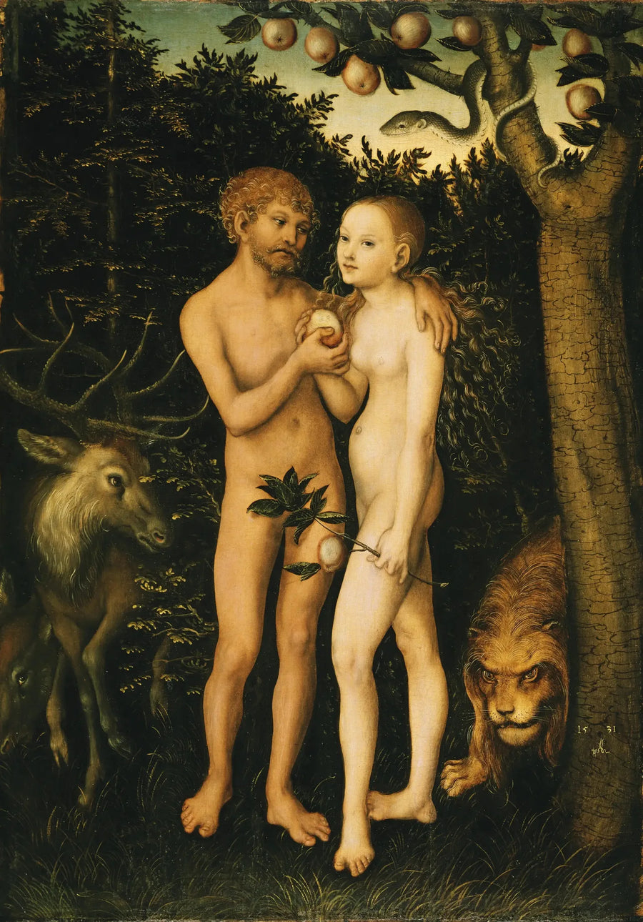 Adán y Eva - Lucas Cranach el Viejo