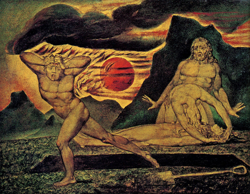 Adán y Eva encontrando el cuerpo de Abel - William Blake