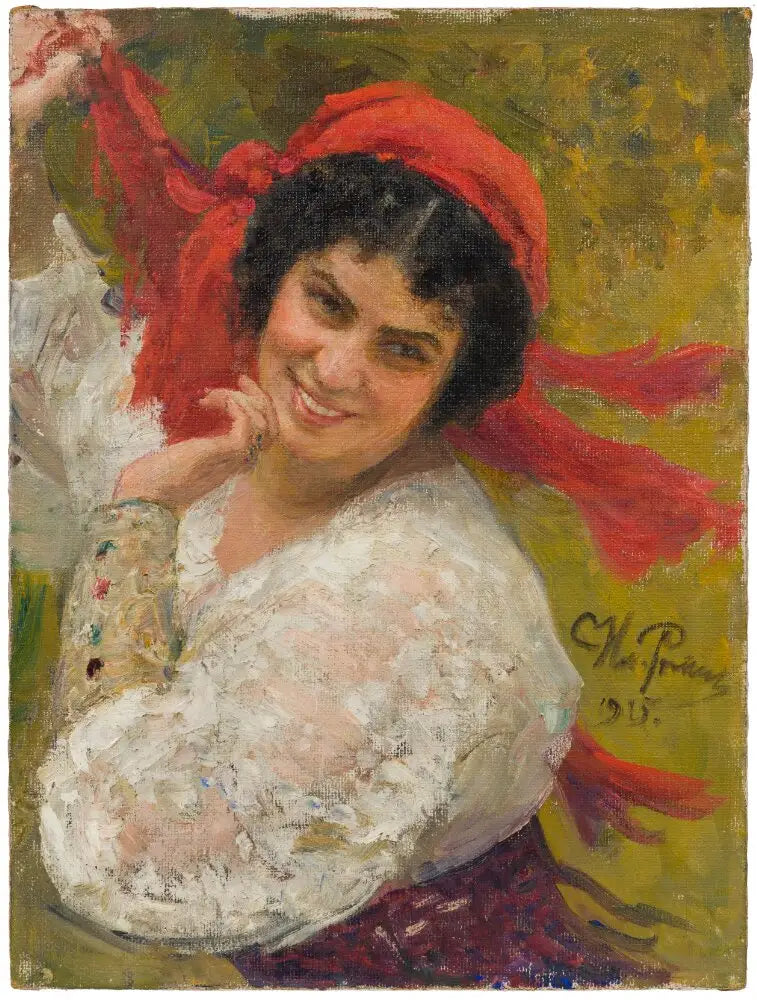 Adelaide von Skilondz, 1882-1969, operadora, pedagoga, regalo con Vladislav Skilondz - Ilya Repin