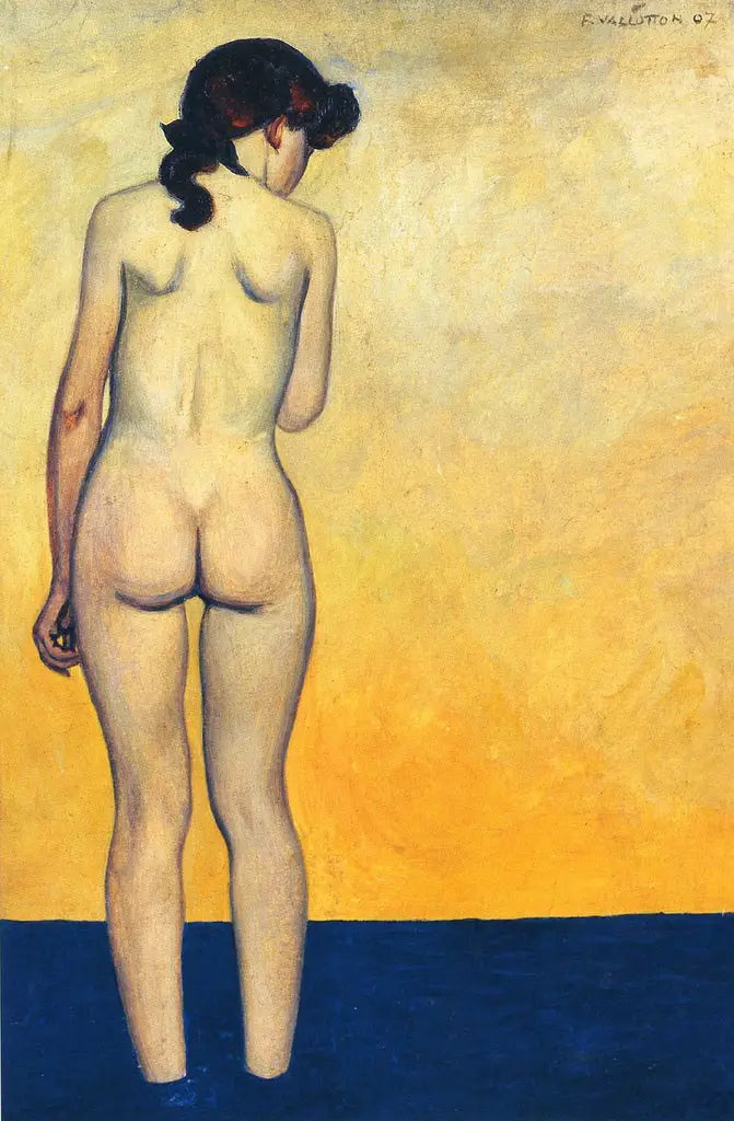 Adolescente entrando en el agua - Félix Vallotton