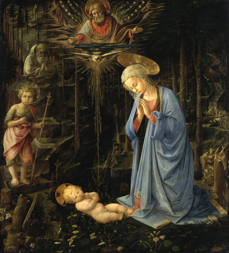 Adoración en el bosque - Fra Filippo Lippi