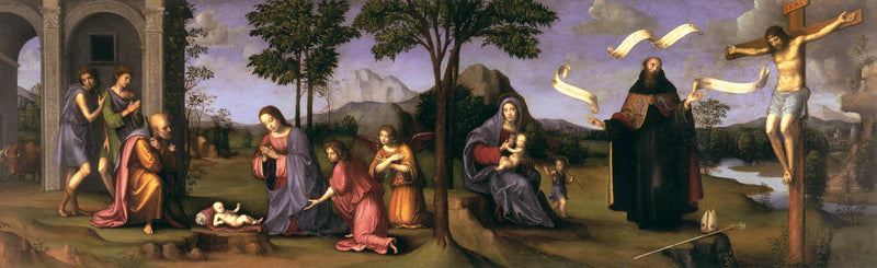 Adoración del niño - Francesco Francia