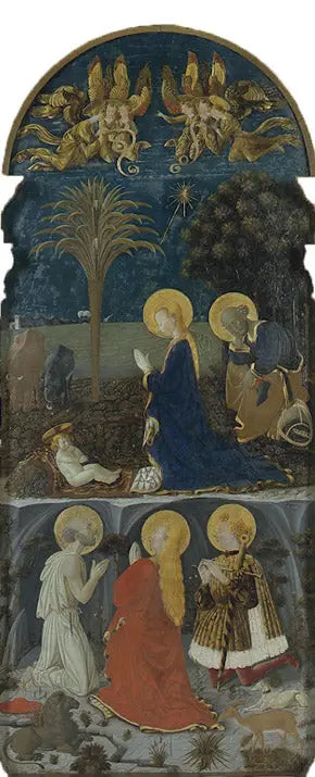 Adoración del Niño Jesús con san Jerónimo, santa María Magdalena y san Eustaquio - Paolo Uccello
