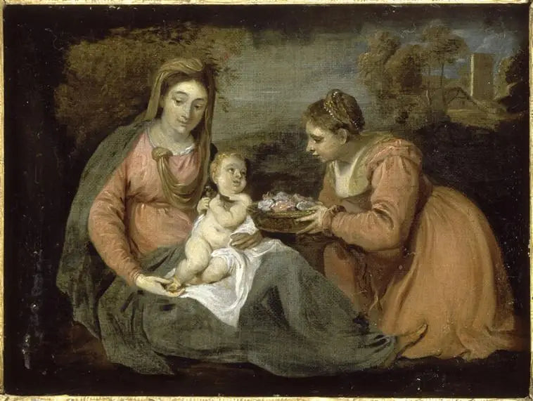 Adoración del Niño Jesús - David Teniers el Joven