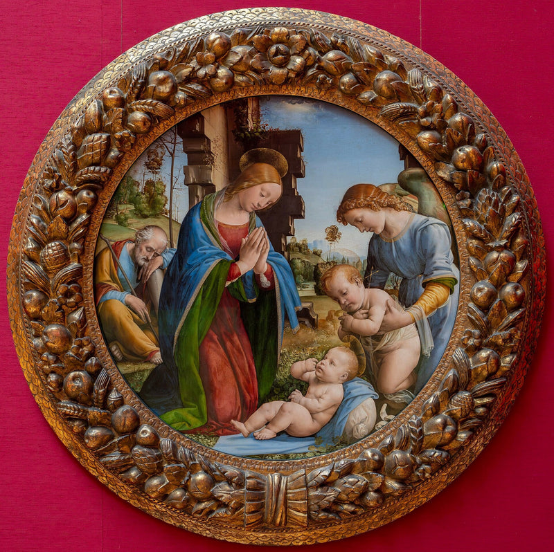 Adoración del Niño - Sagrada Familia con el niño san Juan - Fra Bartolomeo