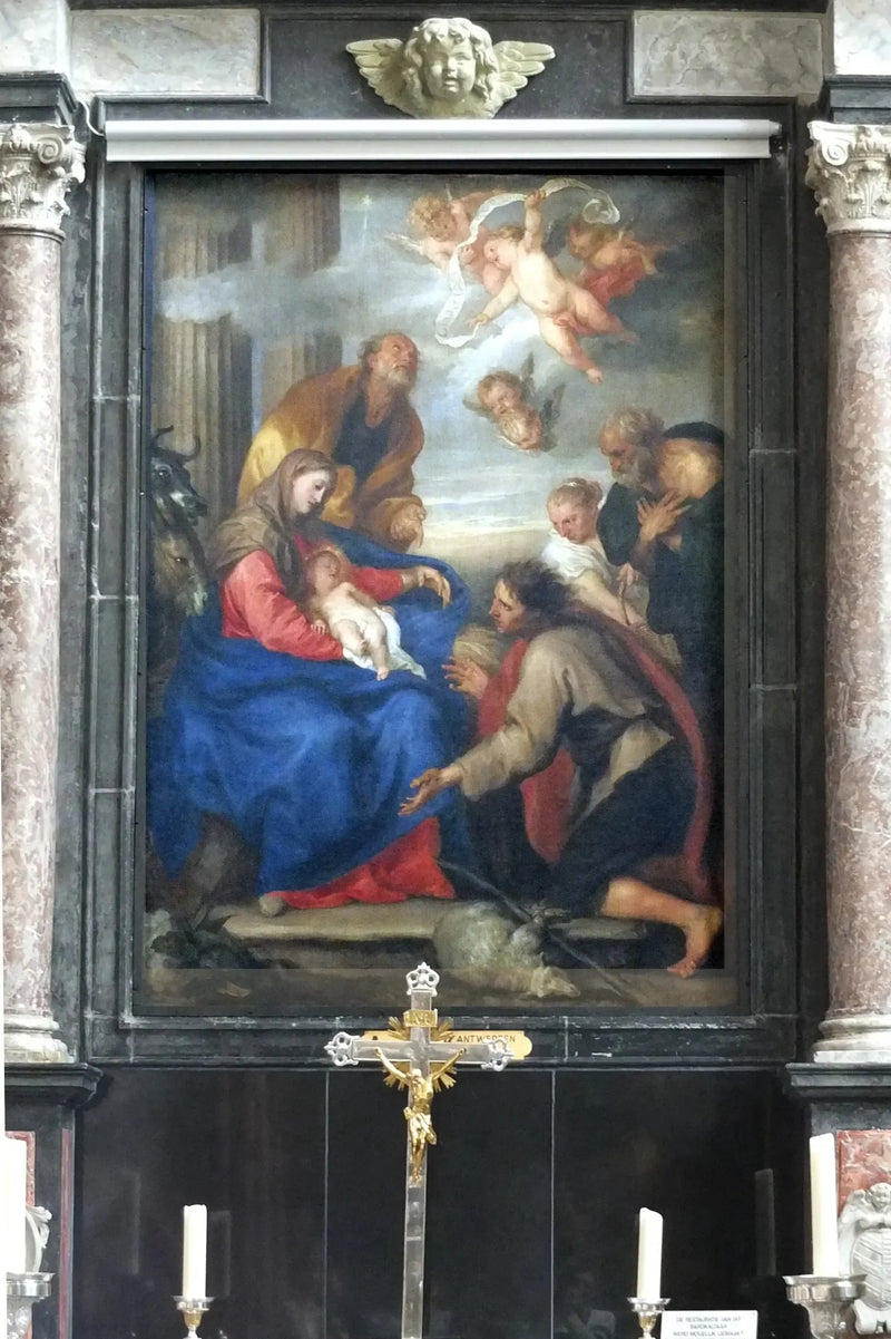 Adoración de los pastores - Antoine van Dyck