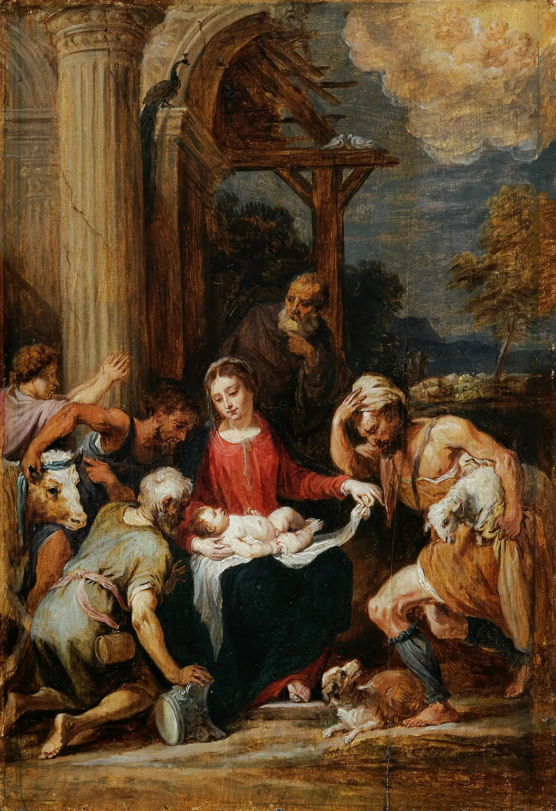 Adoración de los pastores, según Andrea Schiavone - David Teniers el Joven