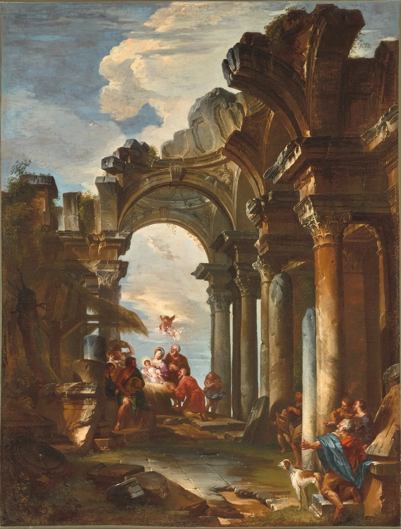Adoración de los pastores - Giovanni Paolo Panini