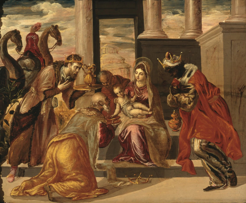 Adoración de los Reyes Magos con camellos - El Greco