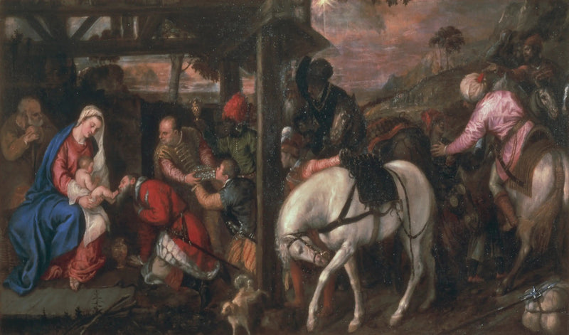 Adoración de los Reyes Magos - Tiziano