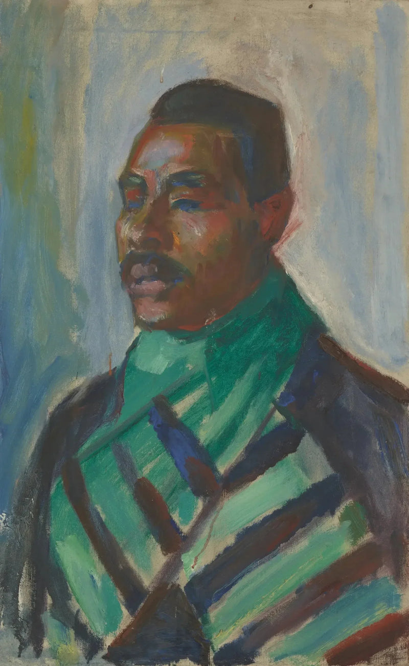 Africano con bufanda verde - Edvard Munch