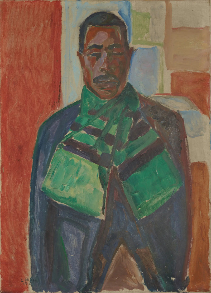Africano con bufanda verde - Edvard Munch