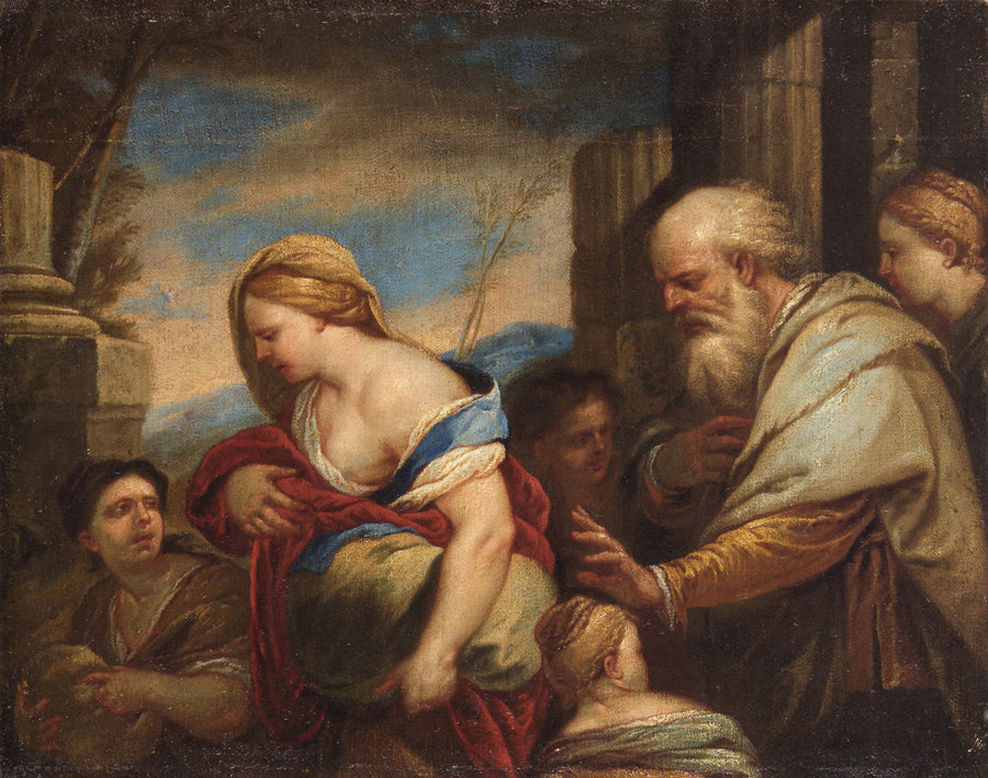Agar perseguido por Abraham - Luca Giordano