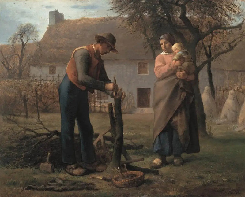 Agricultor insertando un injerto en un árbol - Jean-François Millet