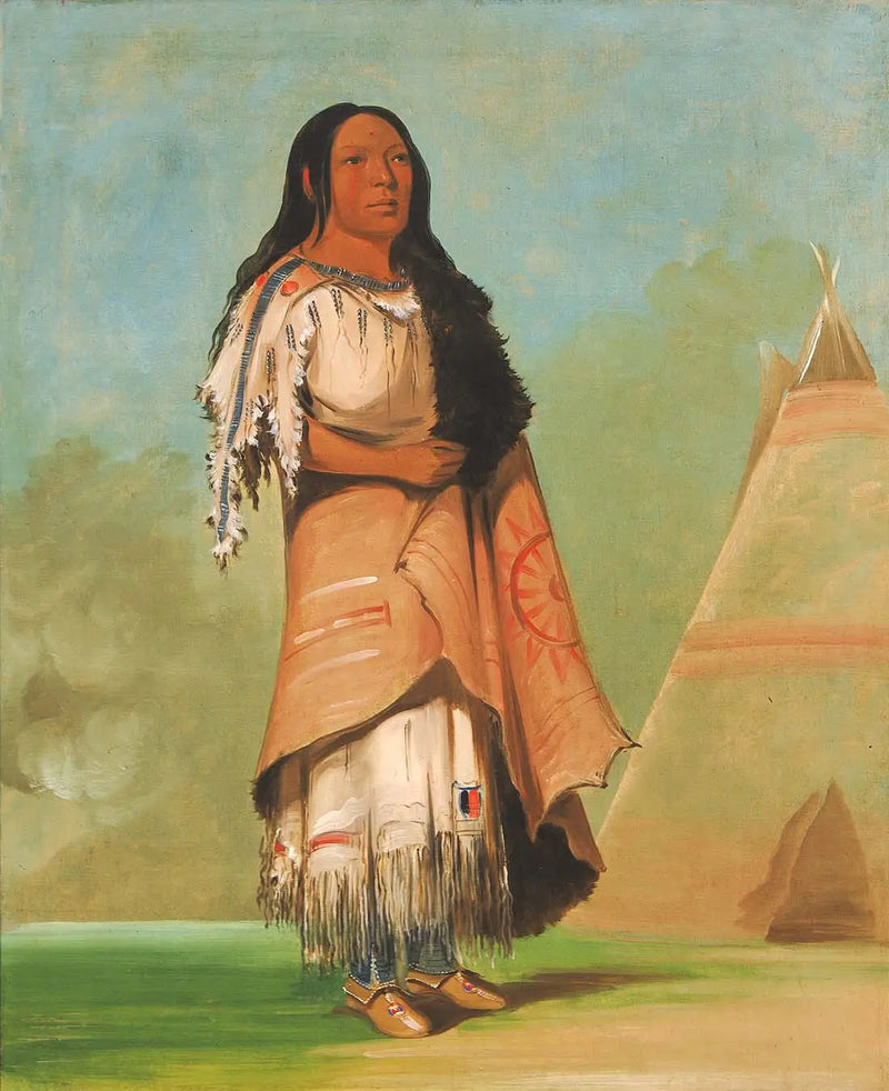 Ah'-kay-ee-pix-en, la mujer que golpea mucho - George Catlin