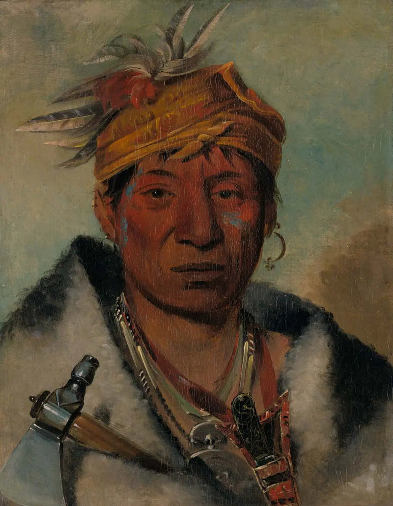 Ah-yaw-ne-tak-oár-ron, un guerrero - George Catlin