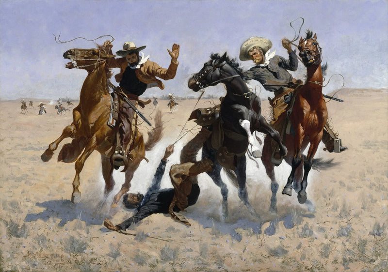 Ayudar a un camarada - Frederic Remington