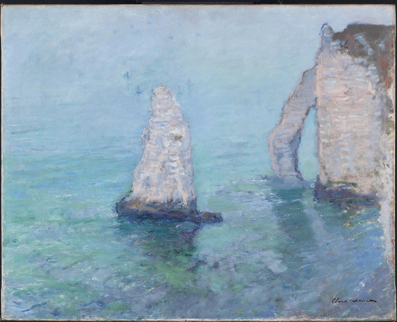 La aguja y la puerta aguas abajo, Étretat W1033 - Claude Monet