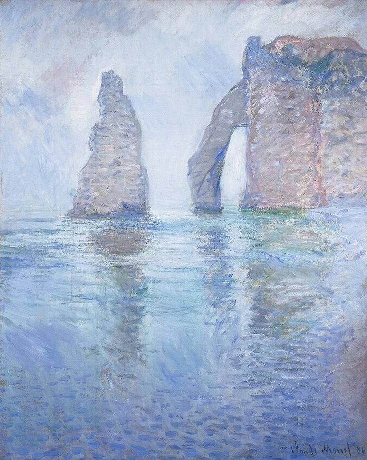 La aguja y la puerta aguas abajo W1042 - Claude Monet