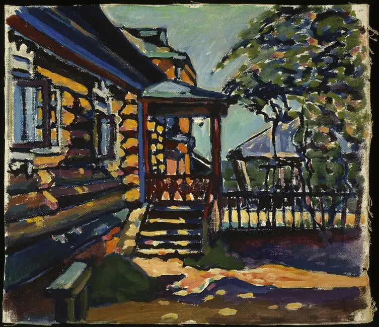 Akhtyrka, entrada principal de la dacha - Vassily Kandinsky