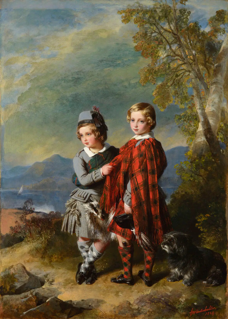 Albert Eduardo, príncipe de Gales, con el príncipe Alfredo - Franz Xaver Winterhalter