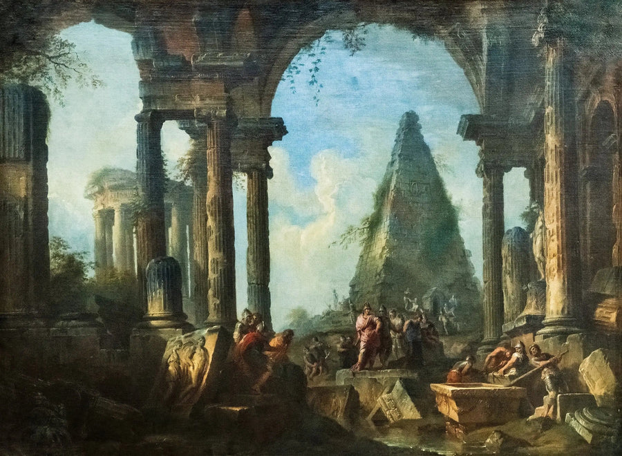 Alejandro Magno frente a la tumba de Aquiles - Giovanni Paolo Panini
