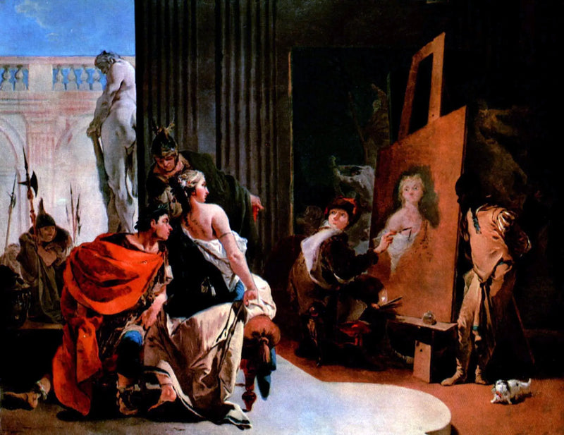 Alejandro Magno y Campaspe en el taller de Apeles - Giovanni Battista Tiepolo