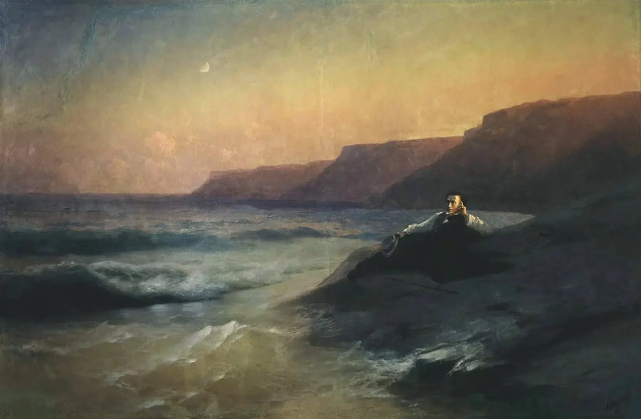 Alexandre Pouchkine en la costa del Mar Negro - Iván Aivazovski