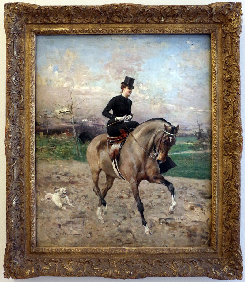 Alice Regnault a caballo - Giovanni Boldini