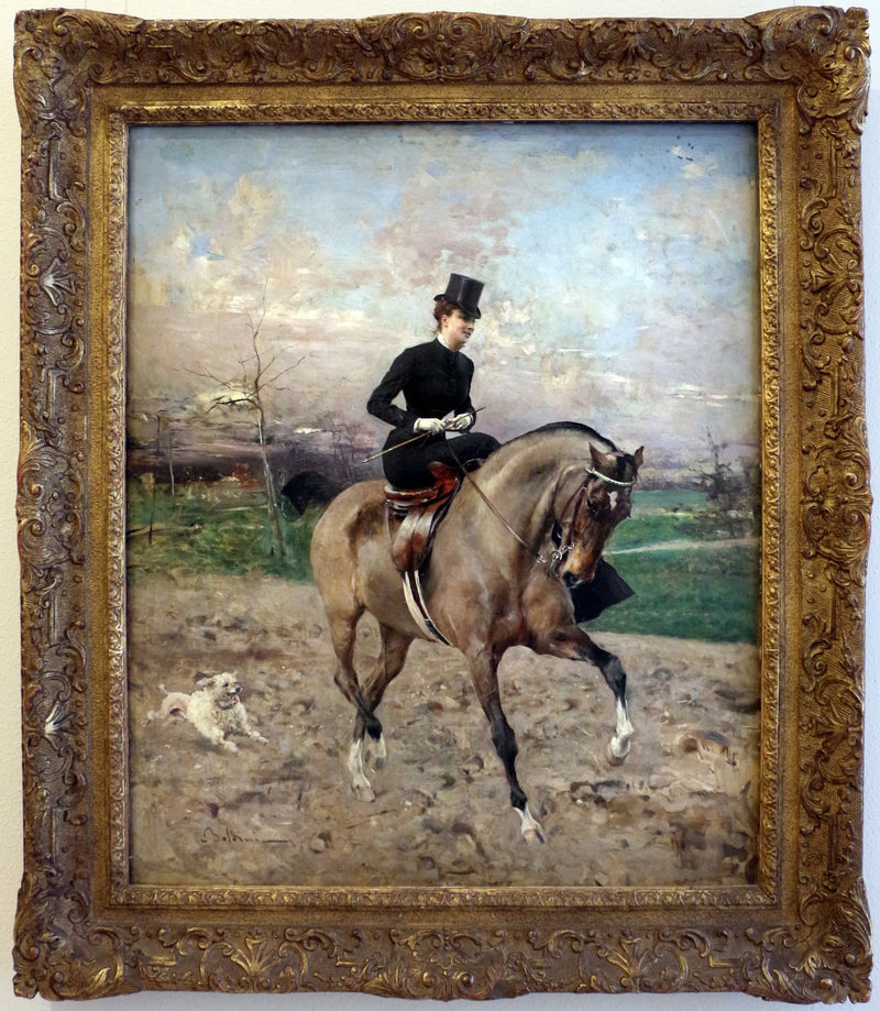 Alice Regnault a caballo - Giovanni Boldini