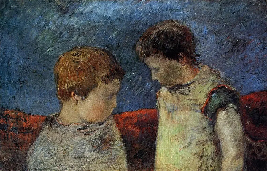 Aline Gauguin y uno de sus hermanos - Paul Gauguin