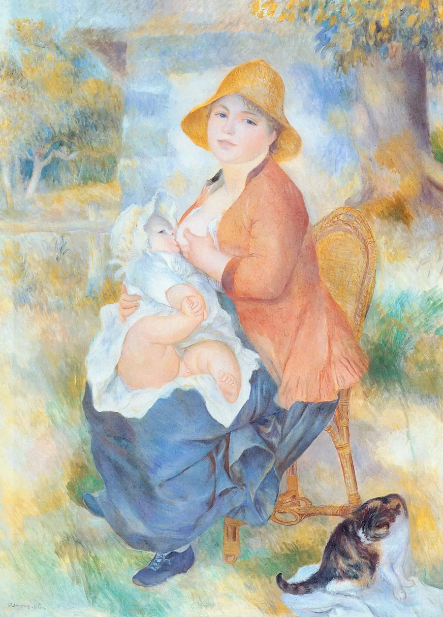 Aline Renoir amamantando a su hijo Pierre - Pierre-Auguste Renoir