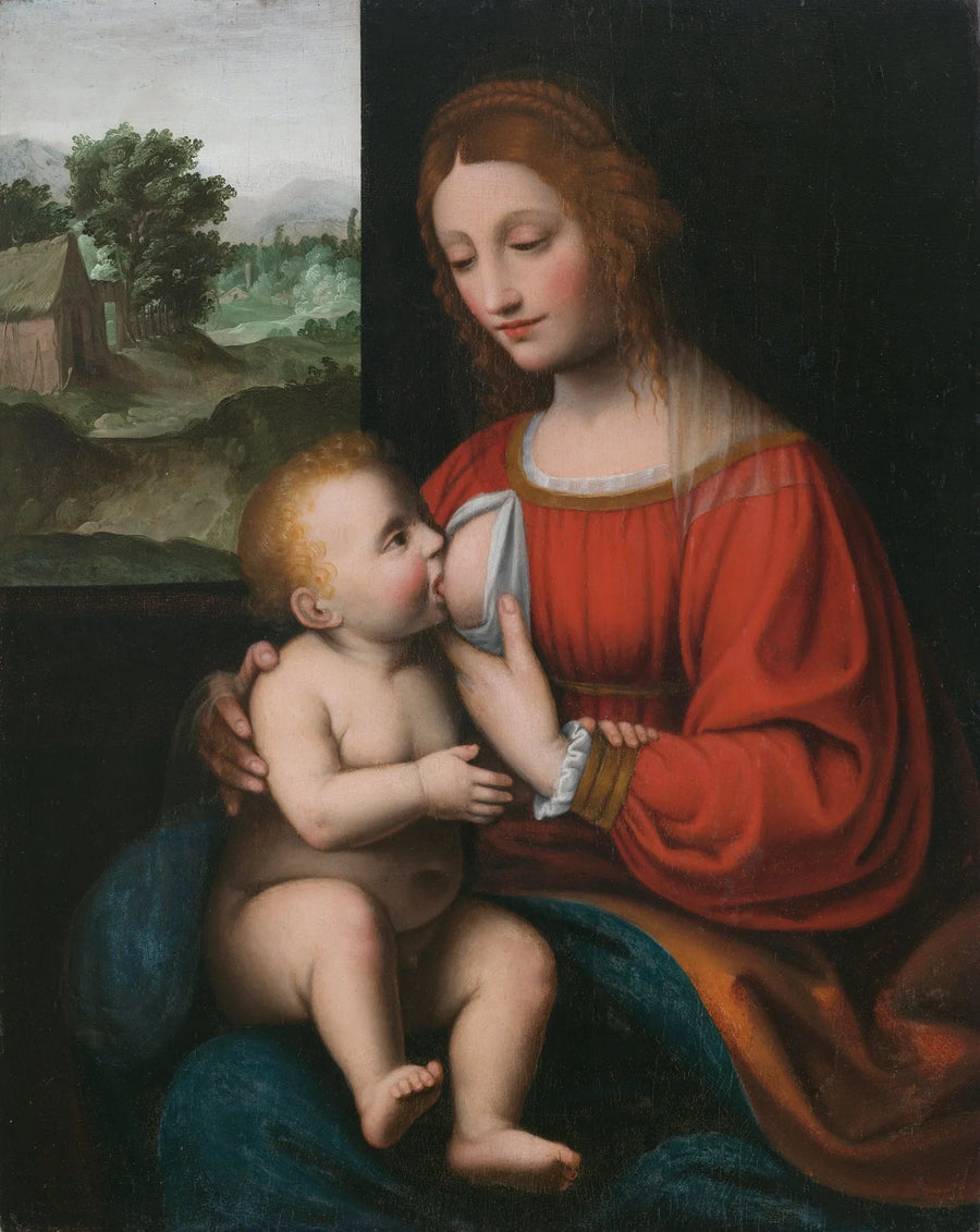 Lactancia de la Virgen y el Niño - Bernardino Luini